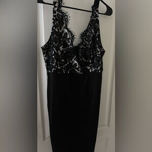 Elegant Black Lace Slip Dress
